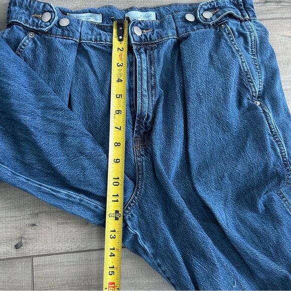 Universal Thread High Rise Wide Leg Adjustable Trouser Denim Blue Jeans 10 - Picture 10 of 11